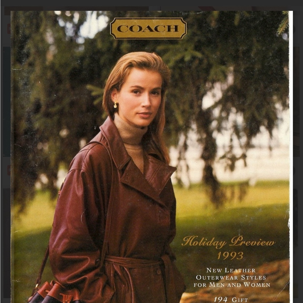 COACH Stunning Vintage Black Leather Gramercy Trench. April 1996.